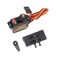 Black Meus Racing ES08MA II Servo/Servo Mount/Servo Arm Set for SCX24