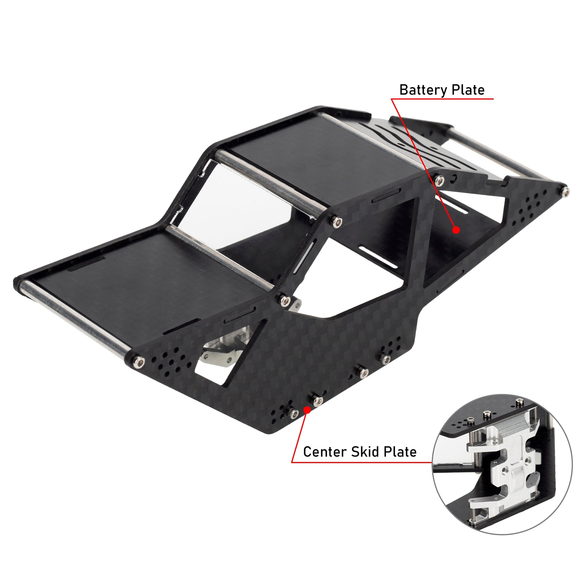 Meus Racing 1/24 Carbon Fiber Cage Body Shell for SCX24