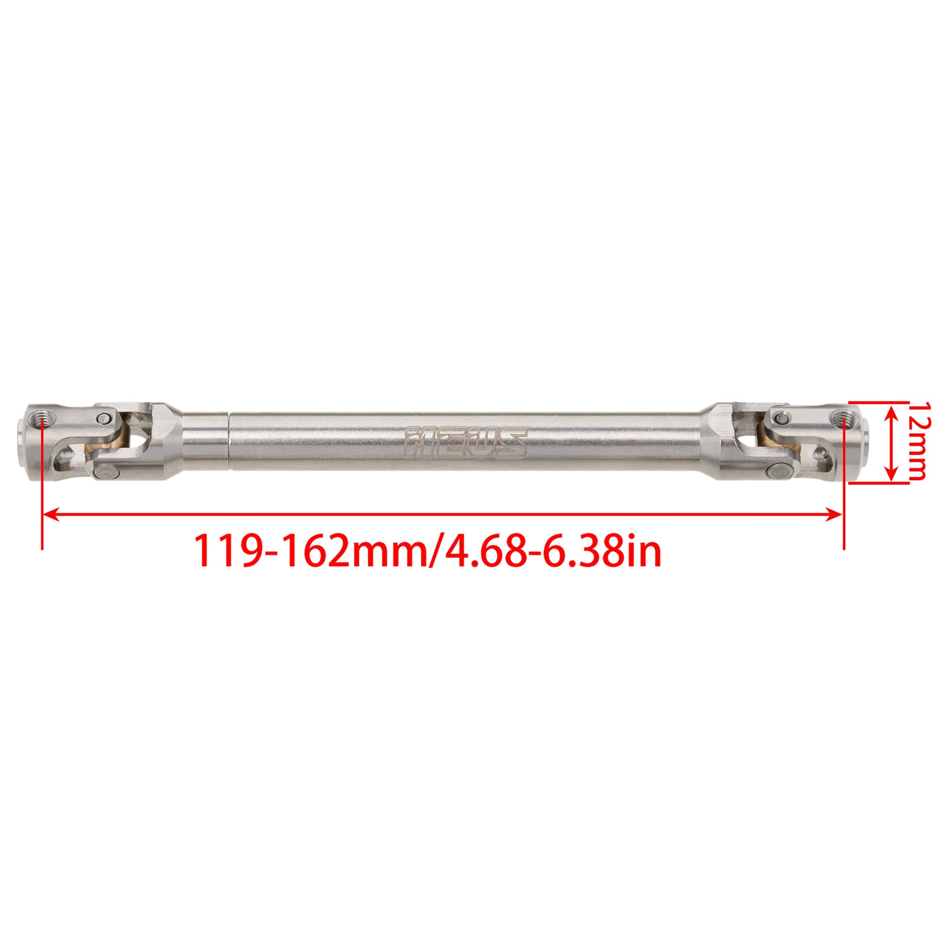 119MM Stainless Steel Internal Spline Universal Drive Shaft for 1/10 SCX10 TRX4