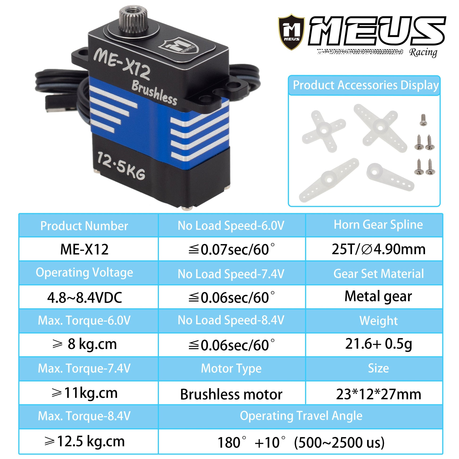 12.5KG Brushless servo for TRX4M