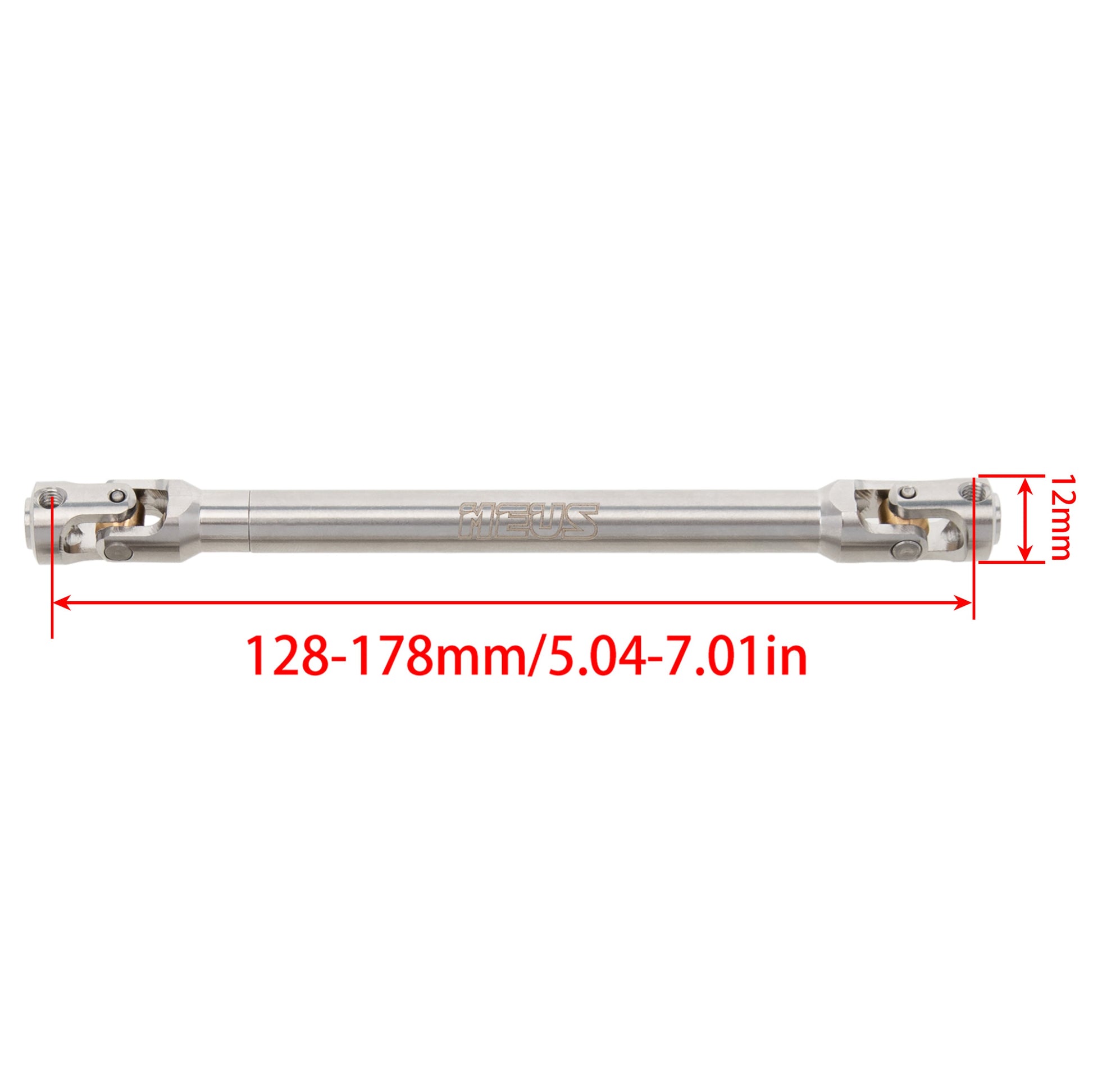 128MM Stainless Steel Internal Spline Universal Drive Shaft for 1/10 SCX10 TRX4