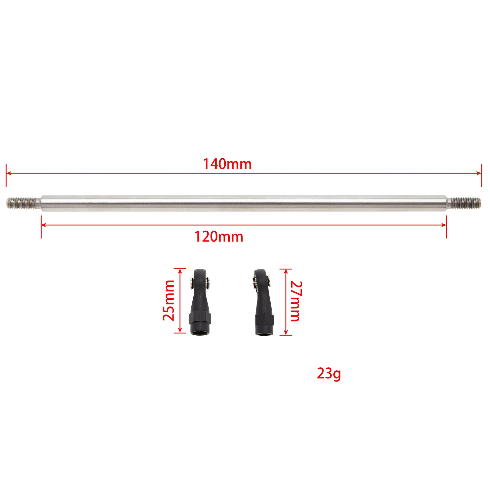 140mm Stainless Steel Link Rods Linkage Kit for TRX-4 SCX10 Tamiya CCO1