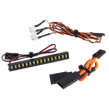 16LED Light Kit Lemon Yellow + 8MM Headlight for 1/18 TRX4M Ripper V1 V2