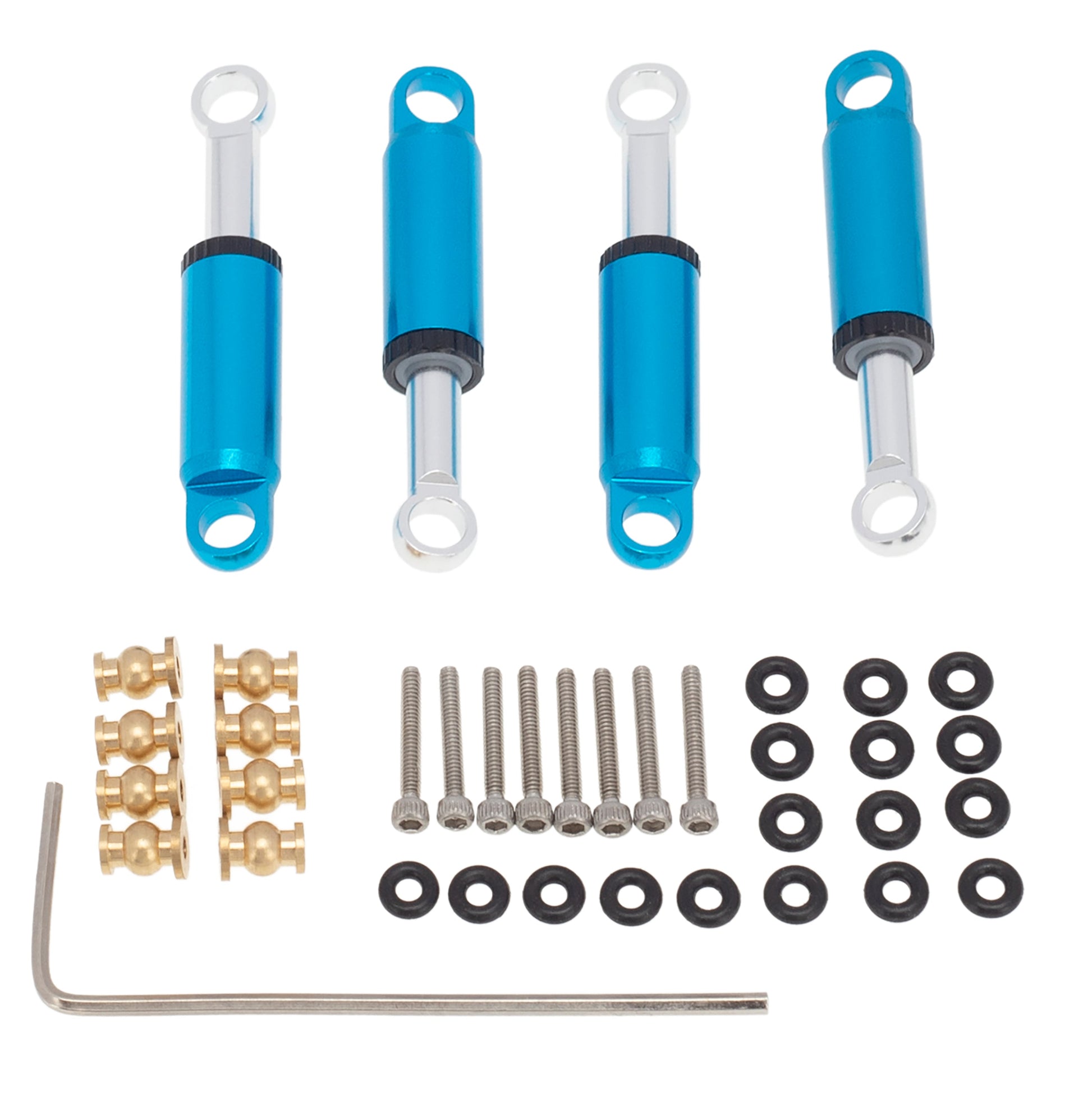 Blue Metal Internal Spring Damper Shocks package for Axial SCX24