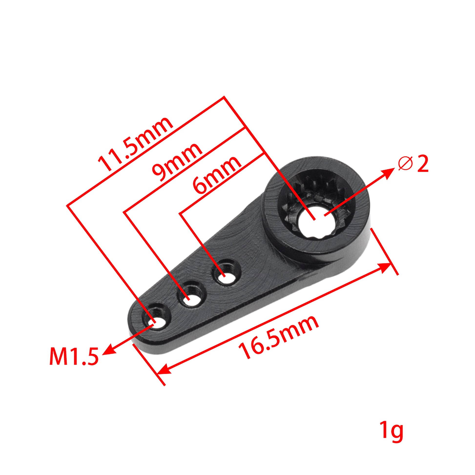 Meus Racing ES08MA II Servo Arm size for SCX24