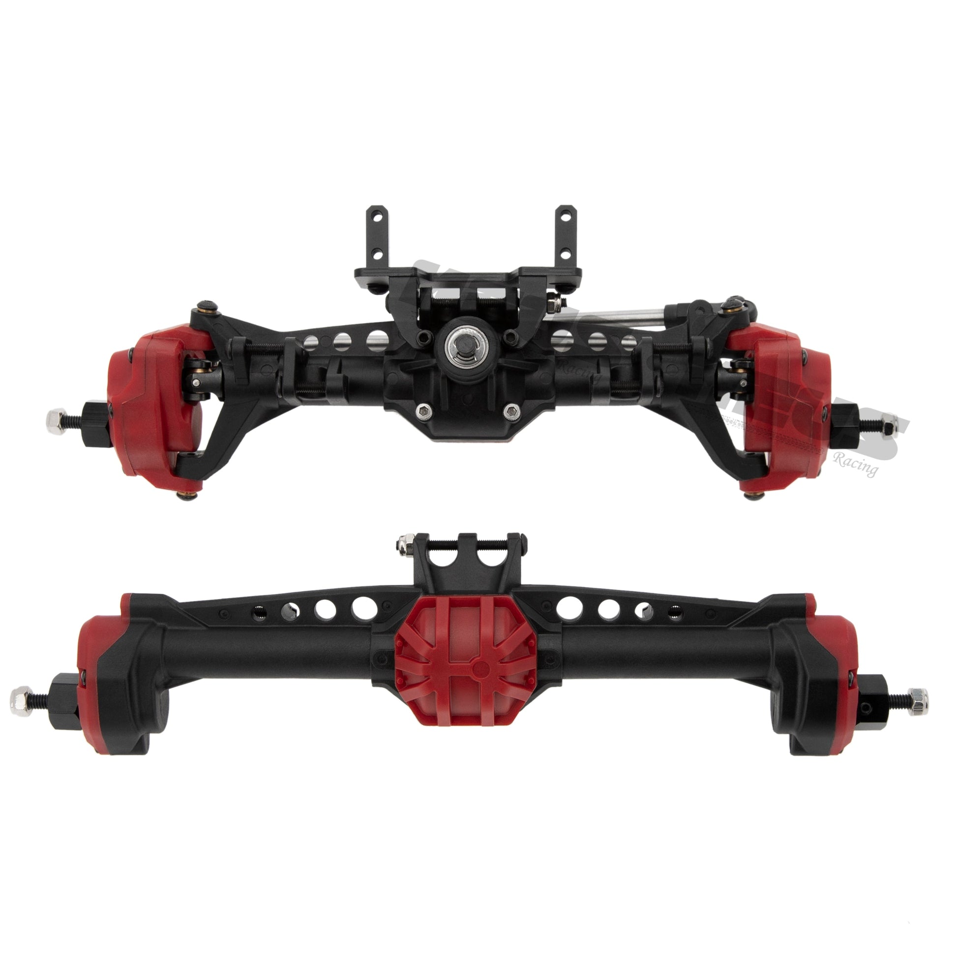 Red Black Plastic Nylon Front & Rear Portal Axle for 1/10 RC Car