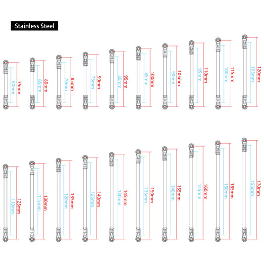 TRX4 SCX10 Stainless Steel Links size