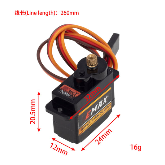 Meus Racing ES08MA II Servo size for SCX24