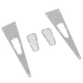  Hood Stainless Steel Skid Plate Pedal Metal Skid Plate Decoration Set for TRX4M