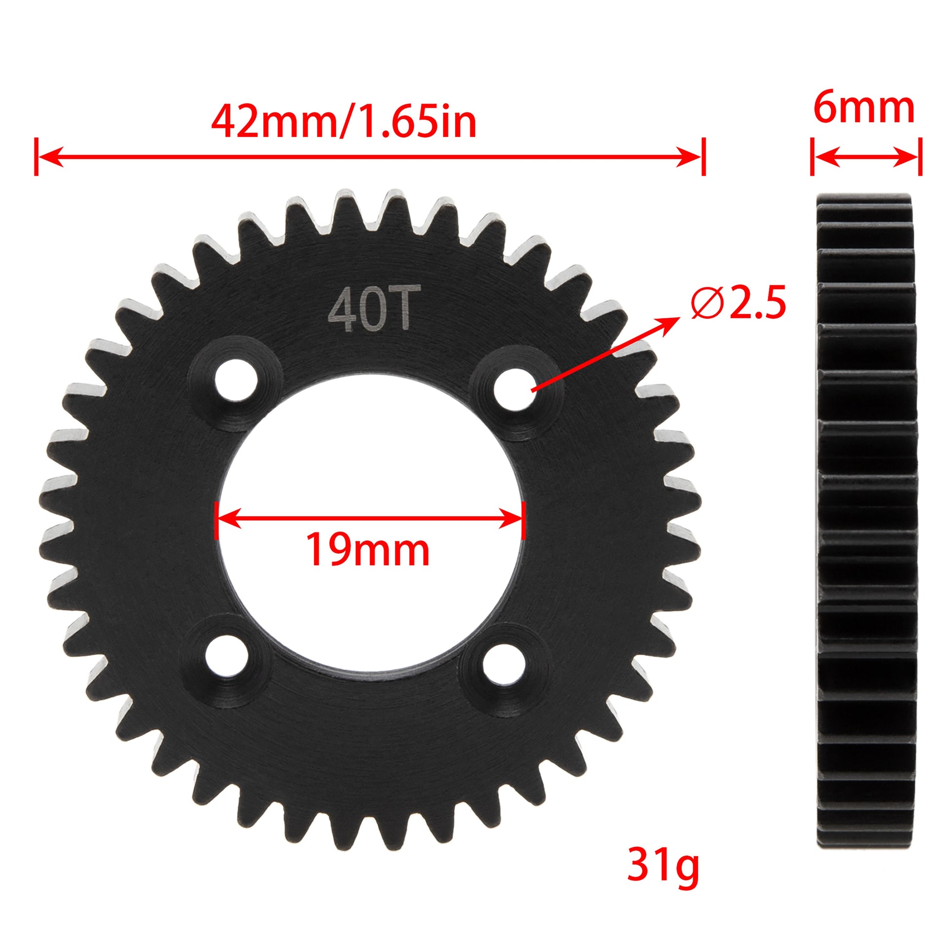 40T Spur Gear size for Losi Tenacity Lasernut