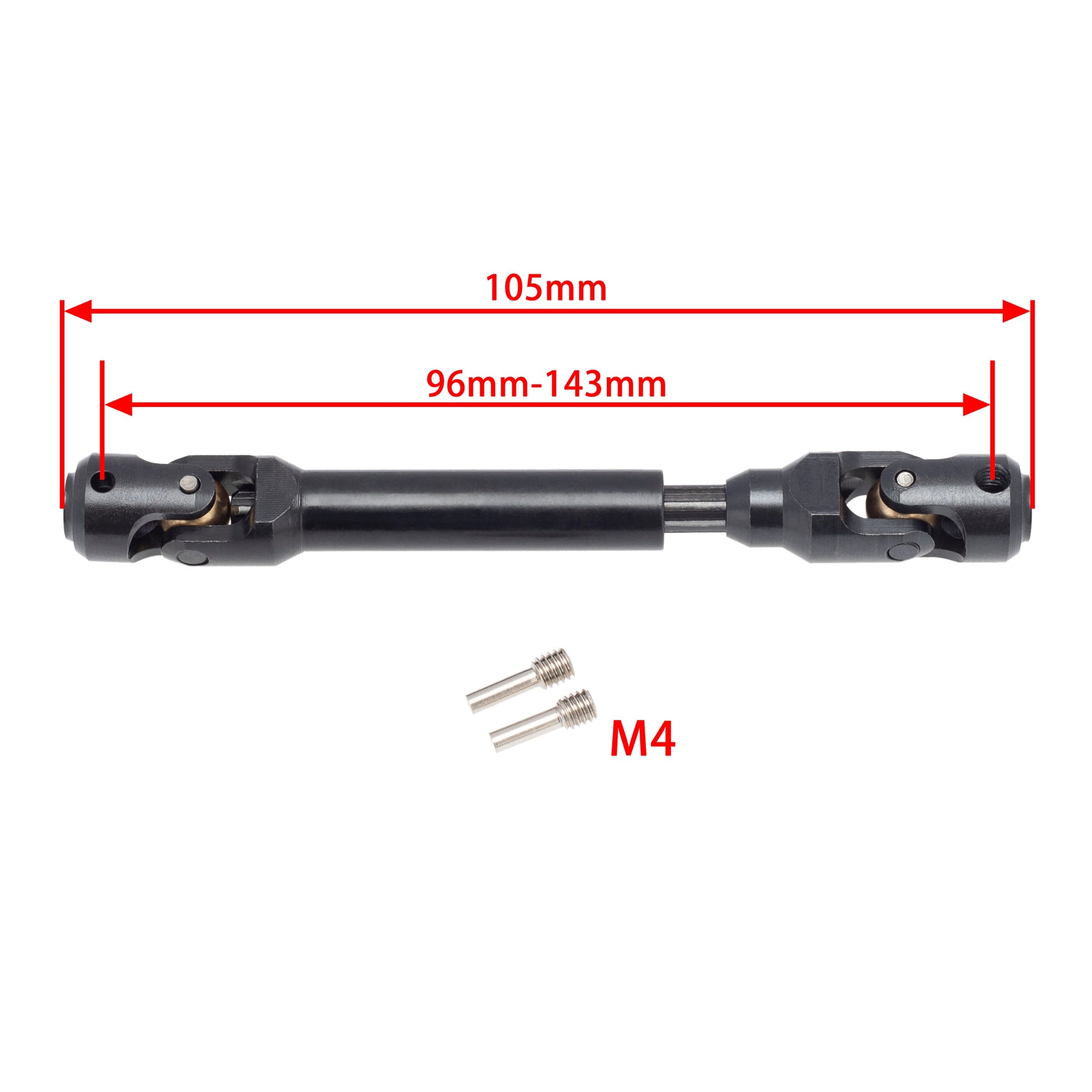 105mm Internal Spline Universal Drive Shaft for TRX4 90046 Wraith