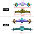 Stock and MEUS axle size compared