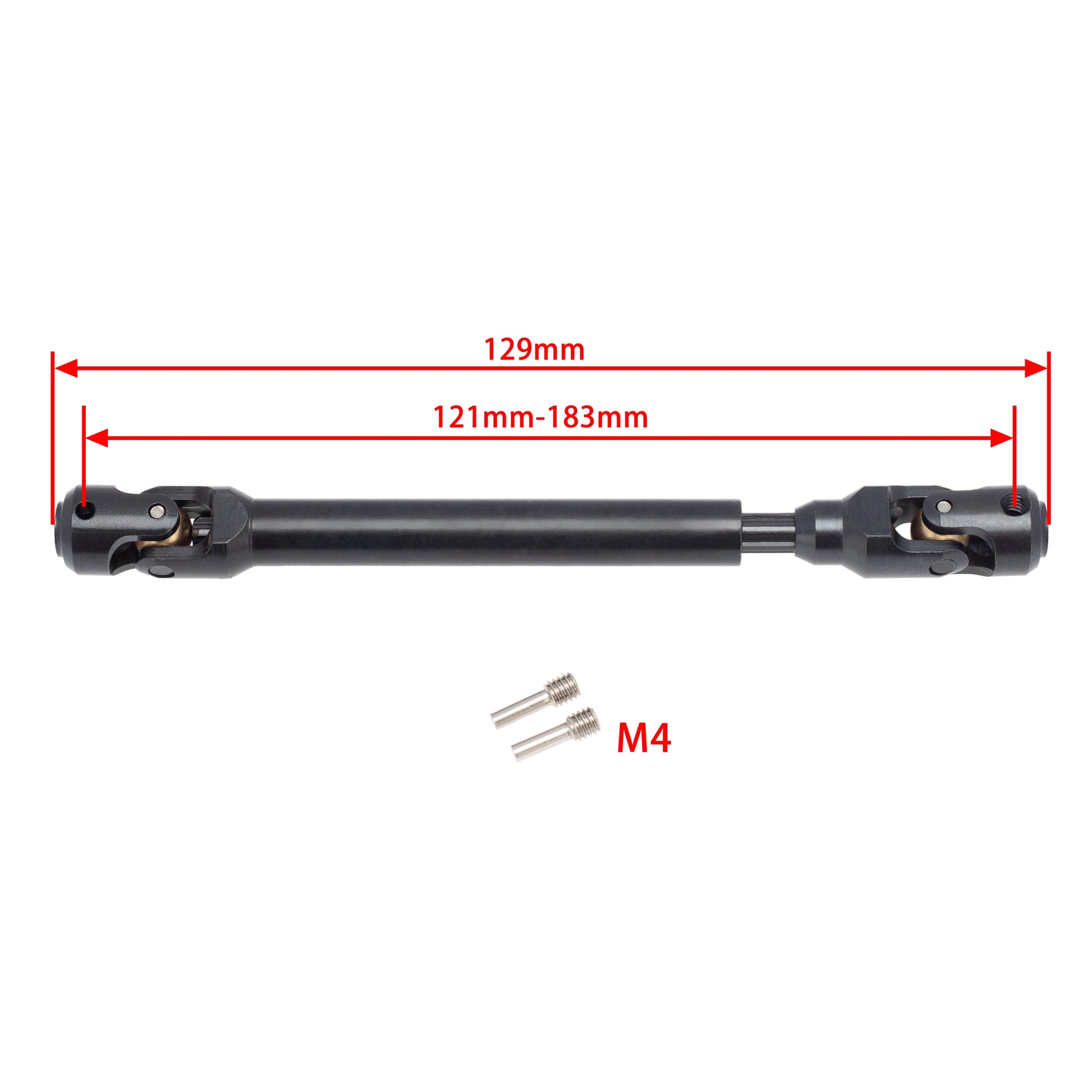 129mm Internal Spline Universal Drive Shaft for TRX4 90046 Wraith