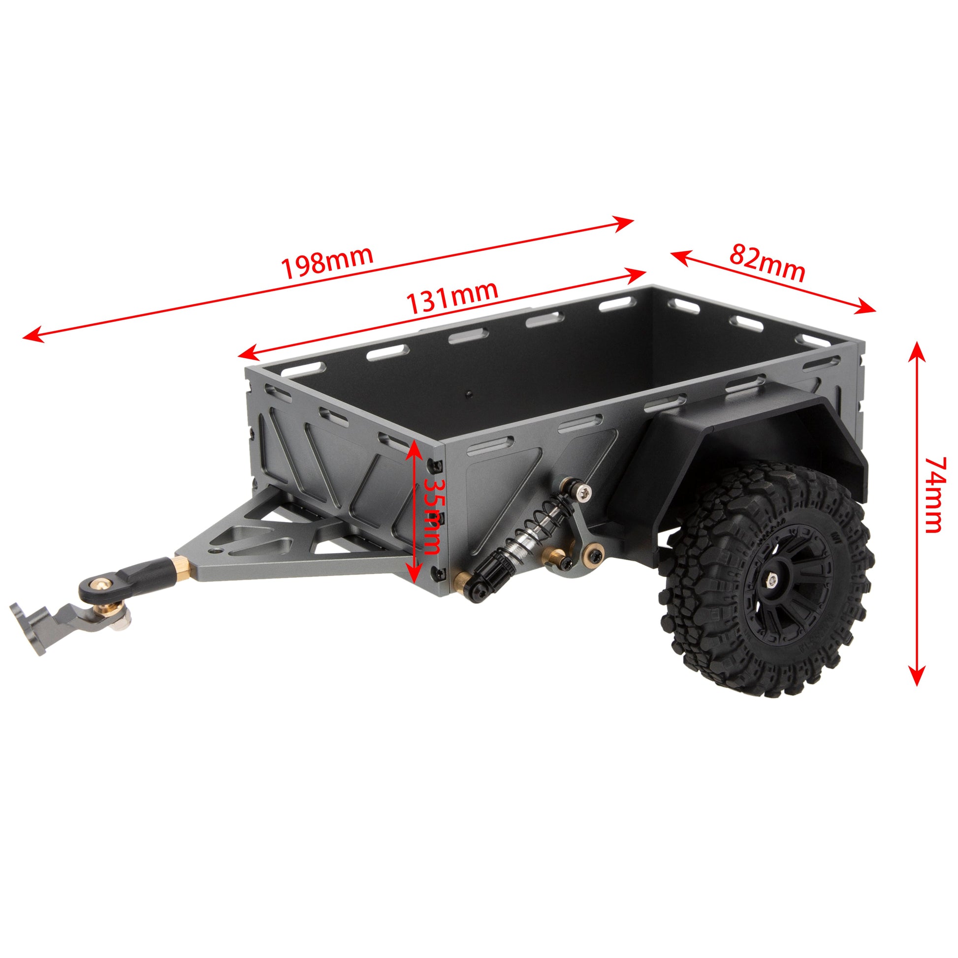 Titanium Utility trailer car with hitch size for TRX4M