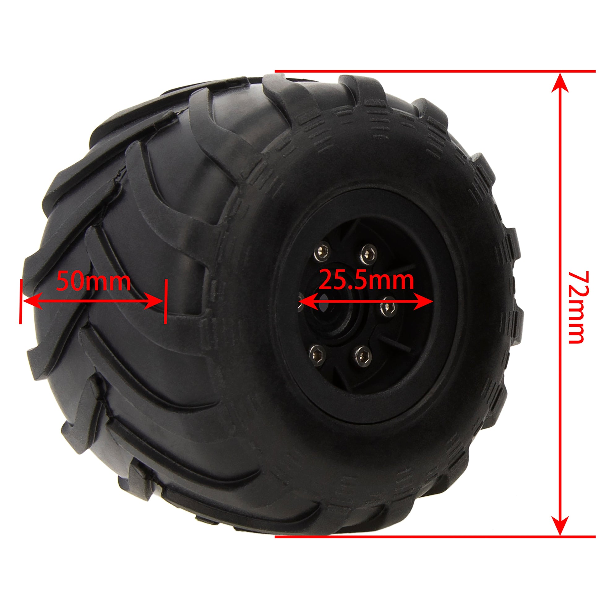 Monster Truck Rim Tire Set for Axial SCX24 FMS FCX24 TRX4M