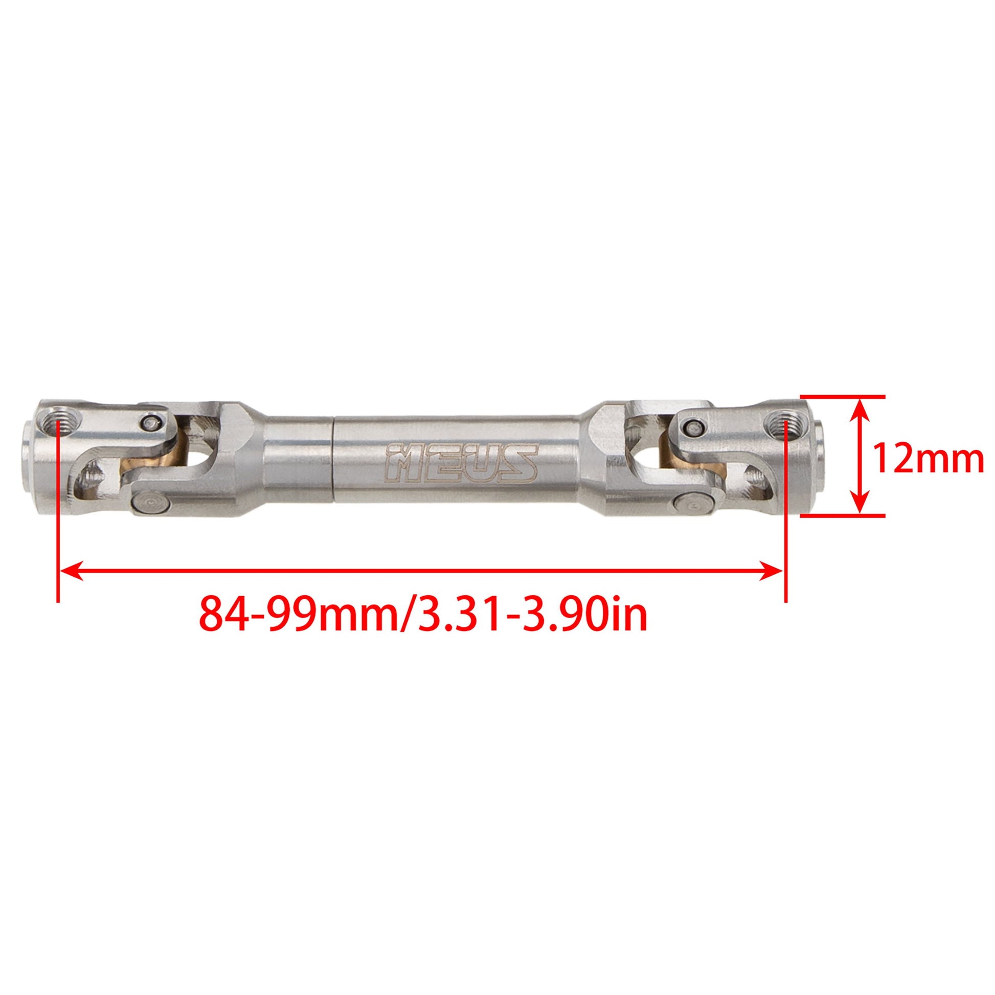 84MM Stainless Steel Internal Spline Universal Drive Shaft for 1/10 SCX10 TRX4