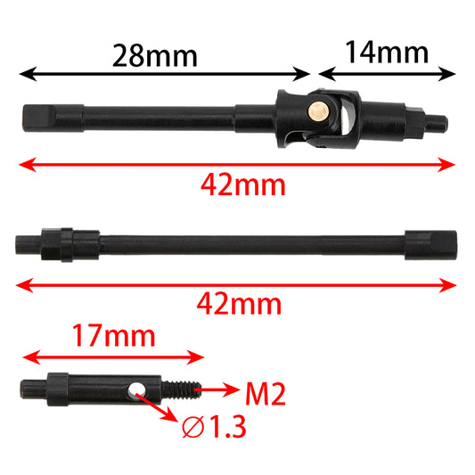 Front & Rear Portal Axle Shafts size for SCX24