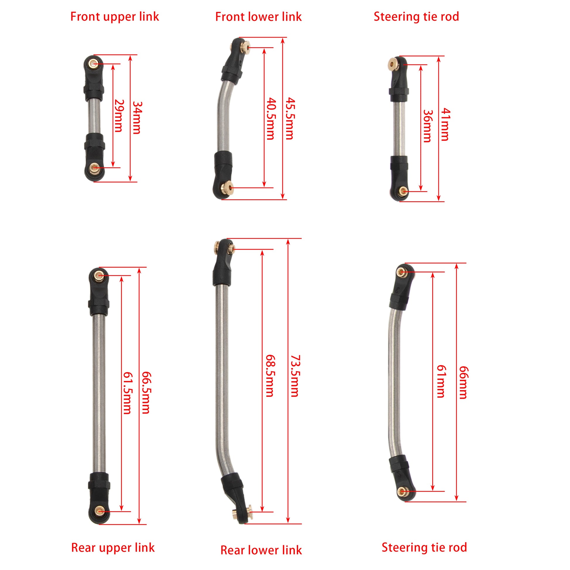 Stainless Steel Steering Links size for SCX24