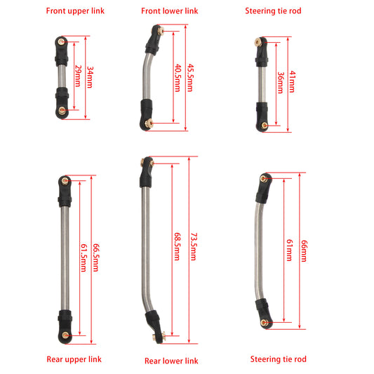 Stainless Steel Steering Links size for SCX24