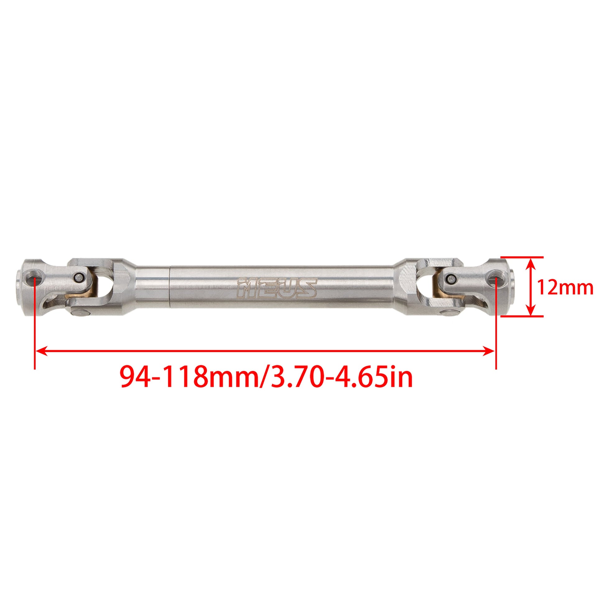 94MM Stainless Steel Internal Spline Universal Drive Shaft for 1/10 SCX10 TRX4