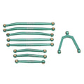 Green Aluminum Alloy Chassis Tie Rod and Steering Rod Kit for Axial SCX24