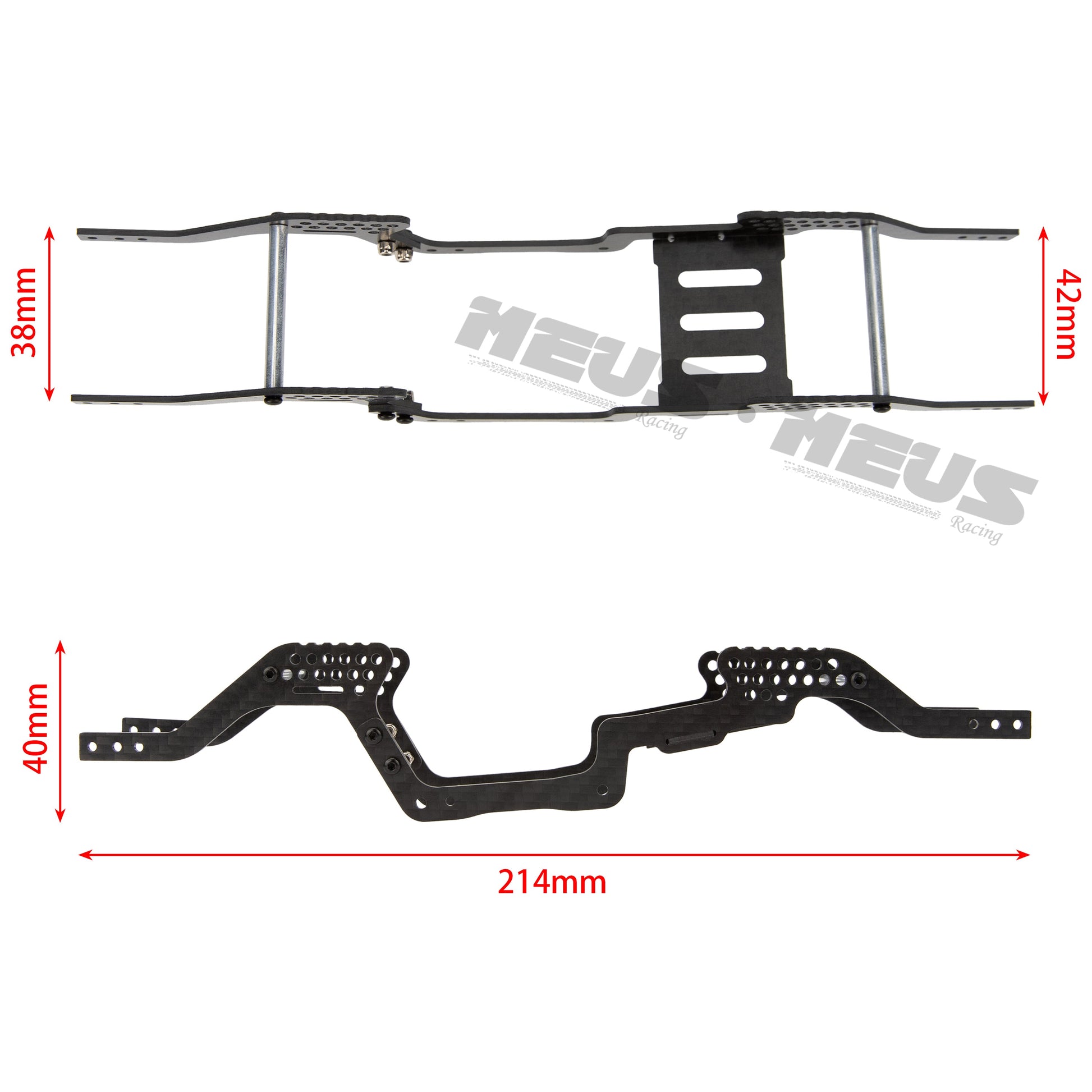 1/18 RC Car Carbon Fiber LCG Chassis Frame Girder for TRX4M