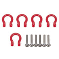 MEUS Racing U-shaped shackle metal trailer hook red color