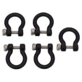 MEUS Racing U-shaped shackle metal trailer hook black color