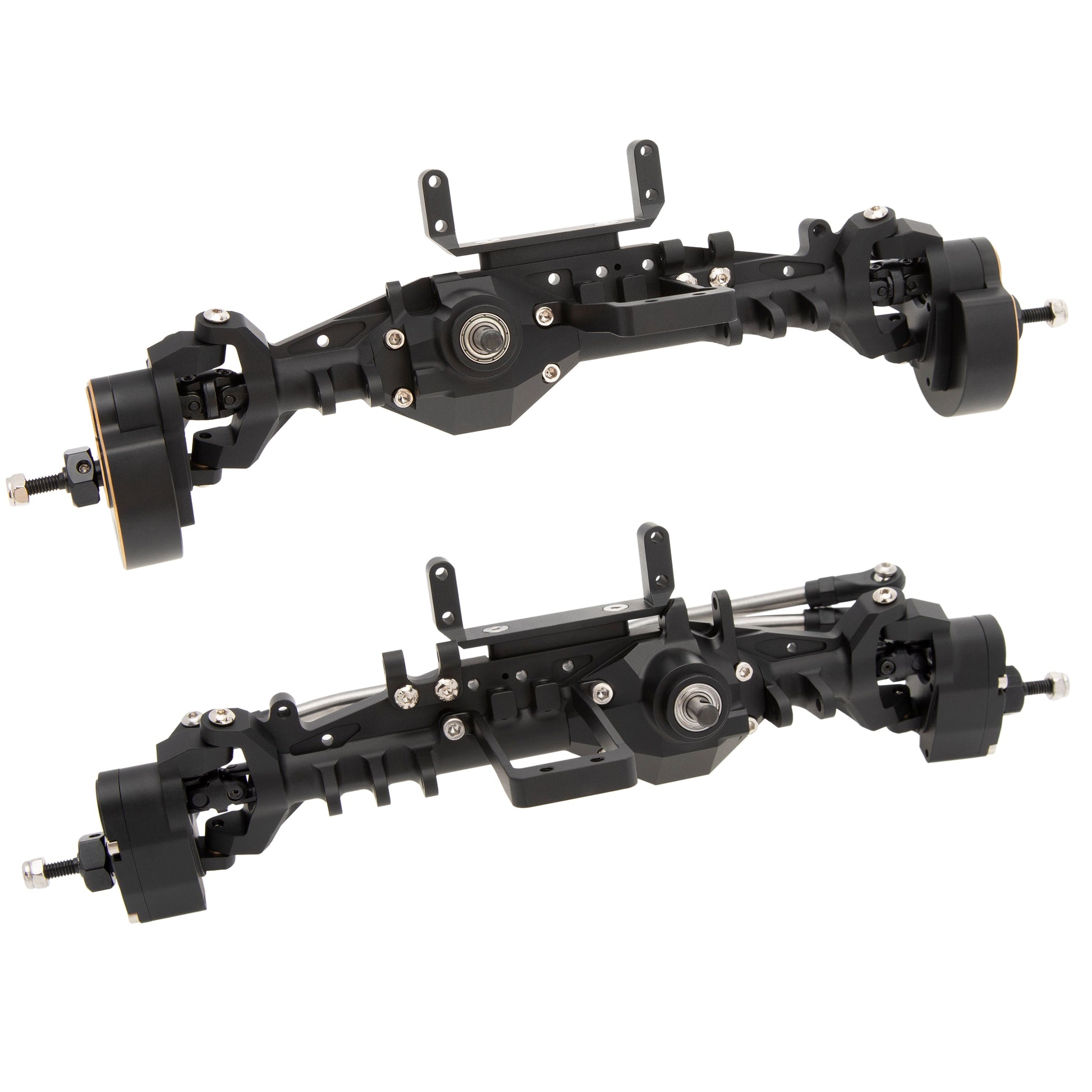 Black 1/10 Capra 1.9 4WS UTB Isokinetic 3-Section Two Front Axles