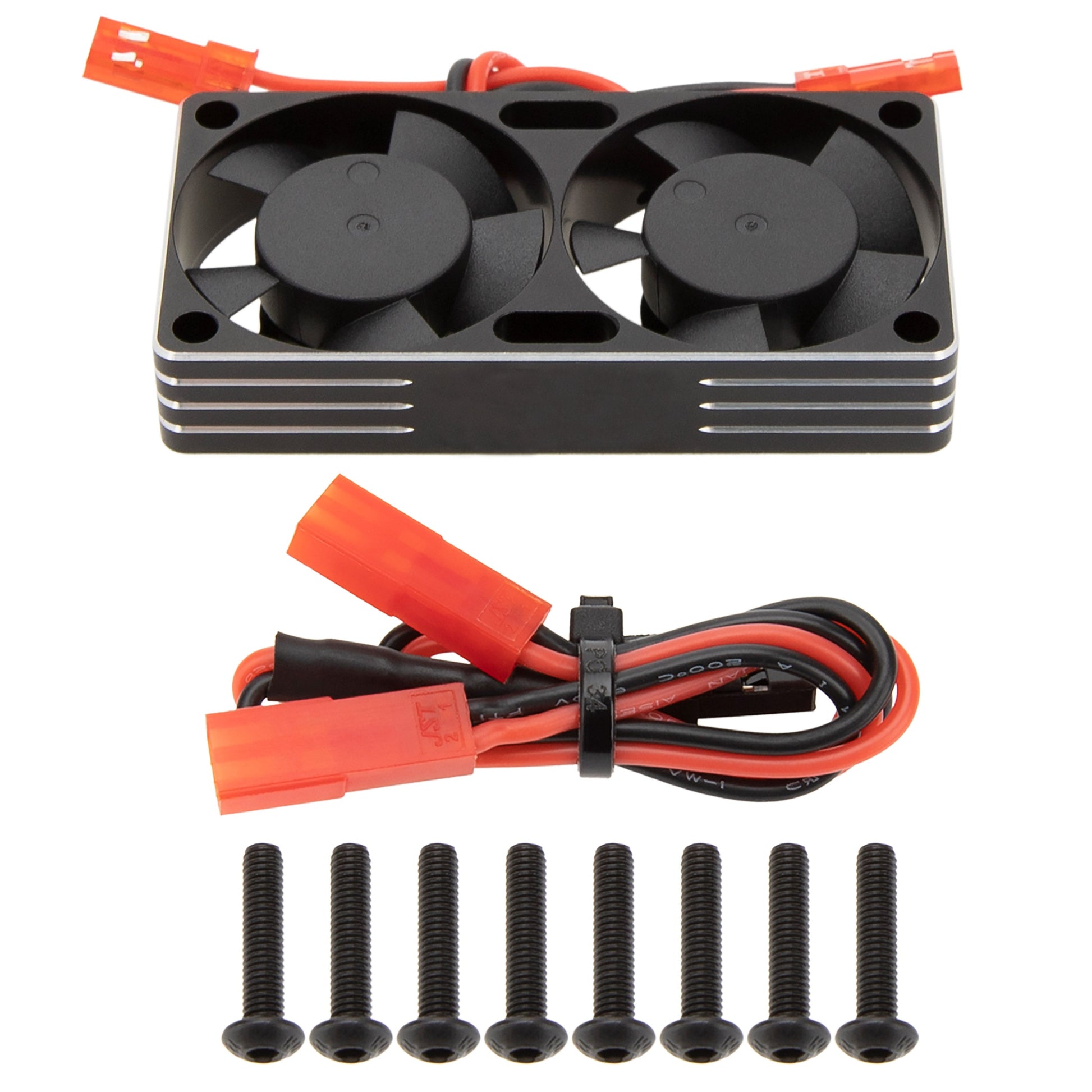 Black RC Motor Dual Cooling Fan Heatsink 25000 RPM