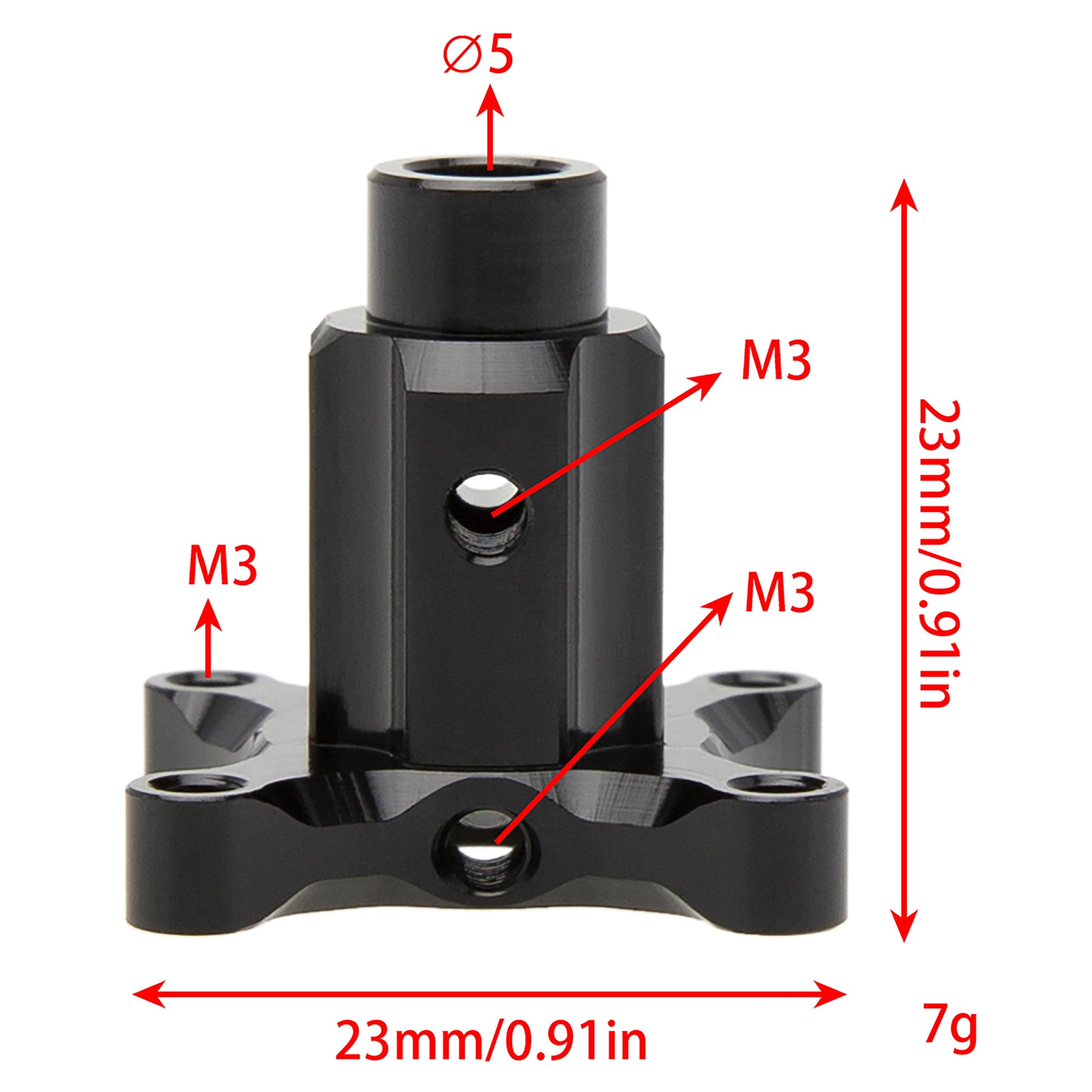 Black RC Metal Center Differential Locker size