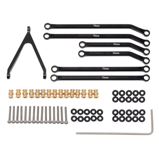 Black Aluminum high clearance chassis links for scx24 Jeep Gladiator