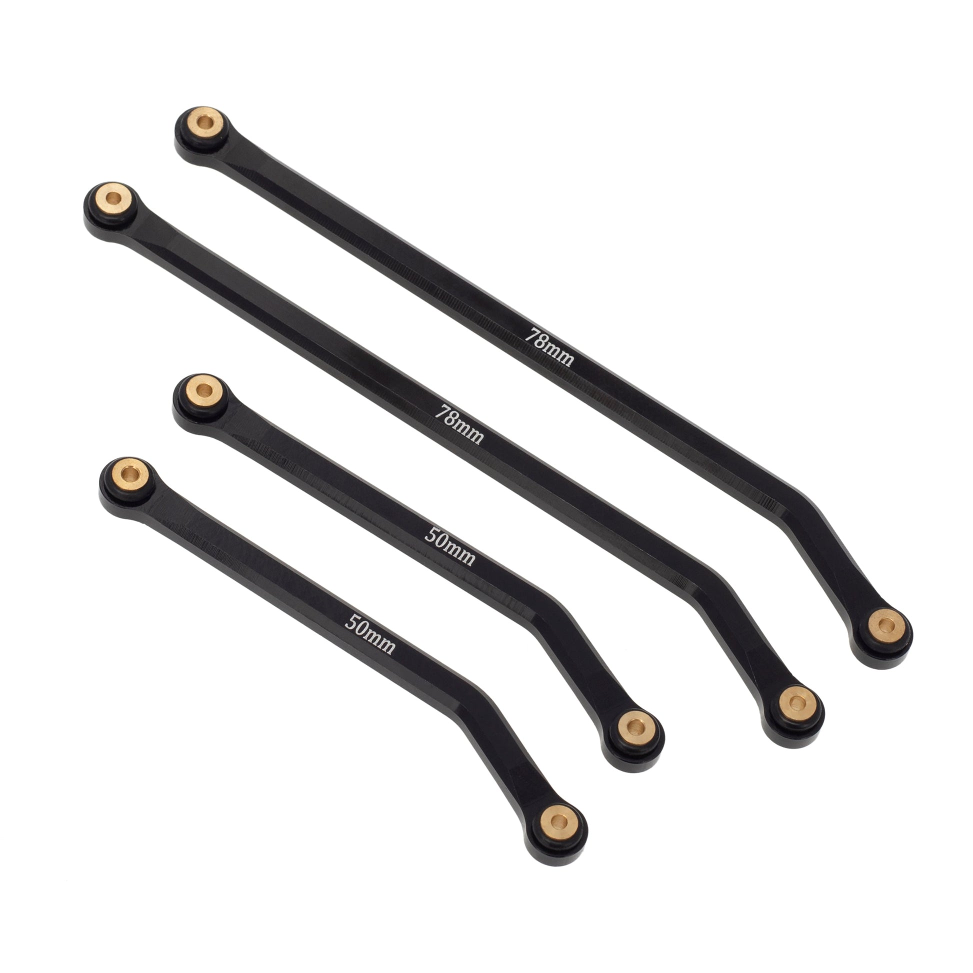 Black Aluminum high clearance chassis links for scx24 Jeep Gladiator