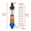 Blue 123mm Aluminum Alloy Shock Absorber size