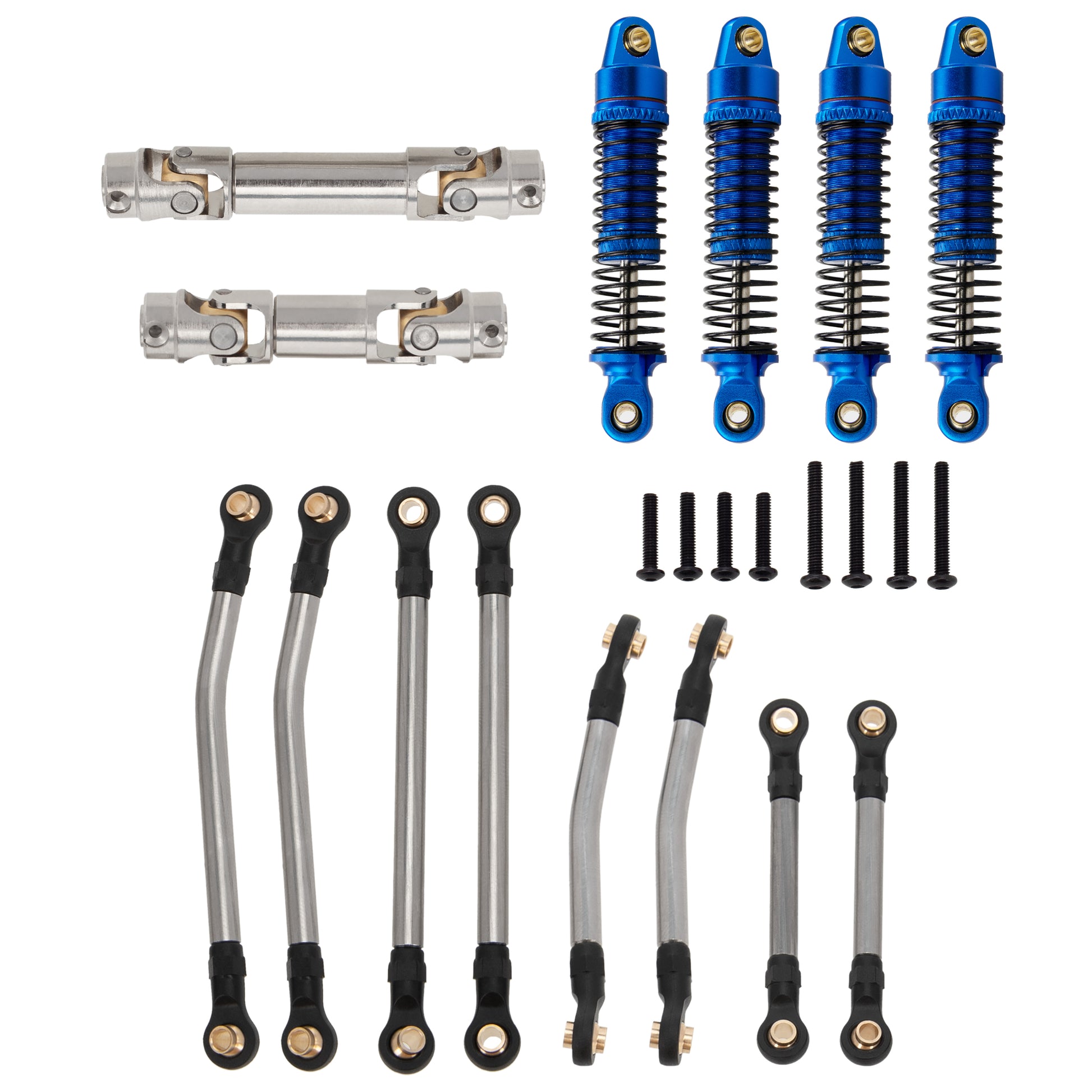 Blue TRX4M Connecting Rod Shock Absorber Drive Shaft Kit