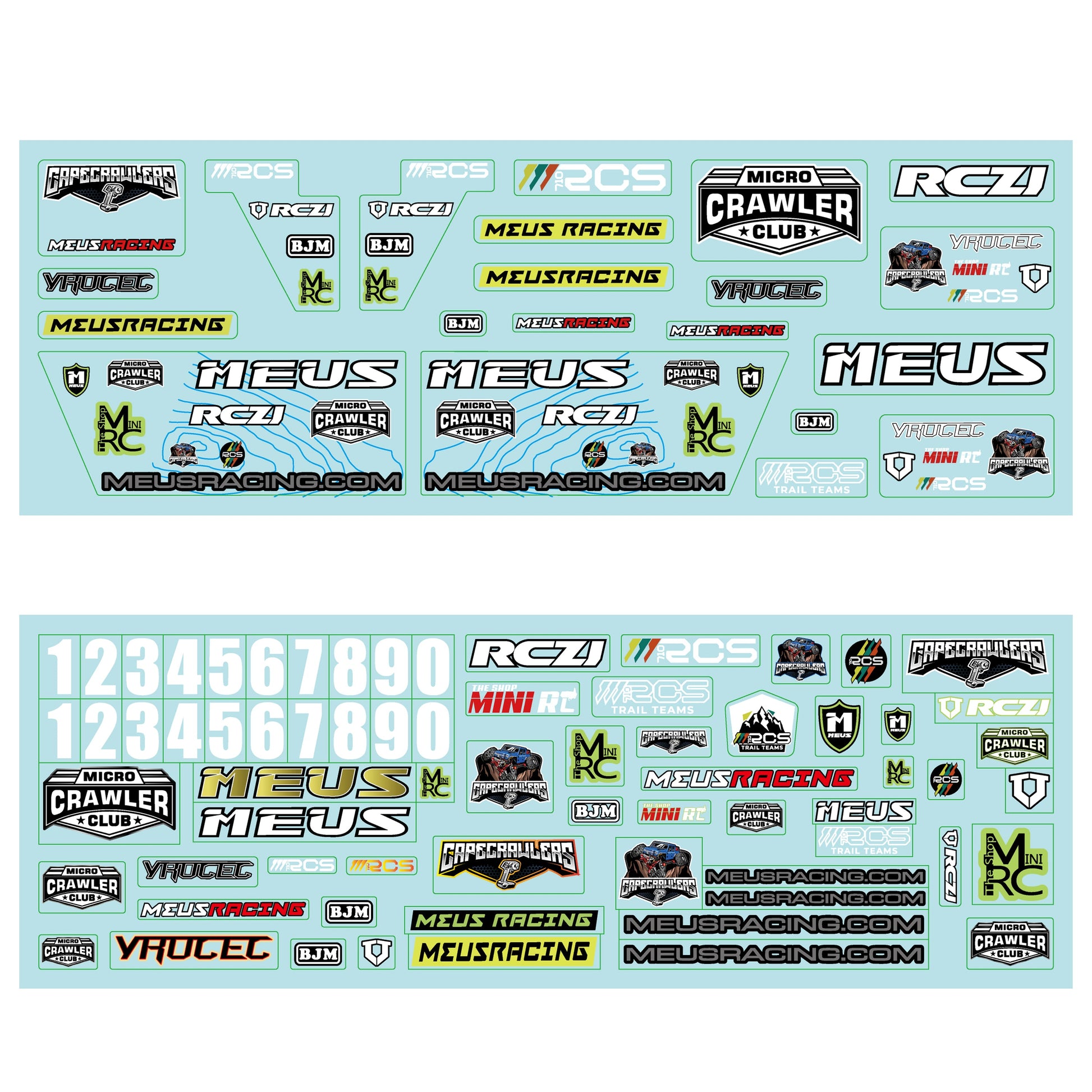 Green Stickers for MB18 Body Shell