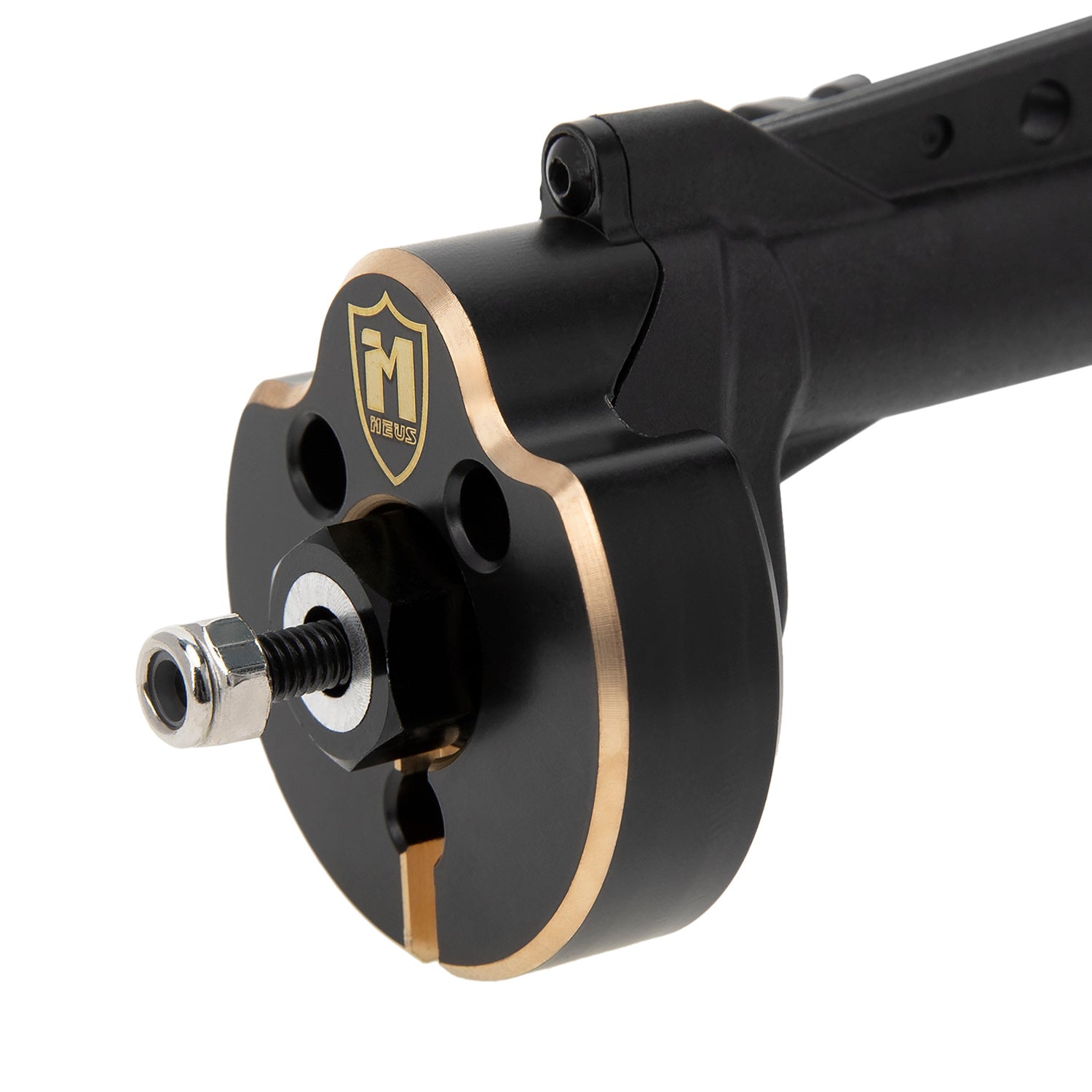 Brass rear portal axle drive housing for SCX10