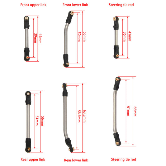 Stainless Steel Steering Links size for SCX24 