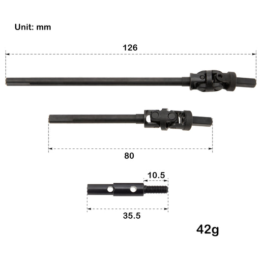 3-Section CVD Shaft for MEUS Capra 1.9 Axles