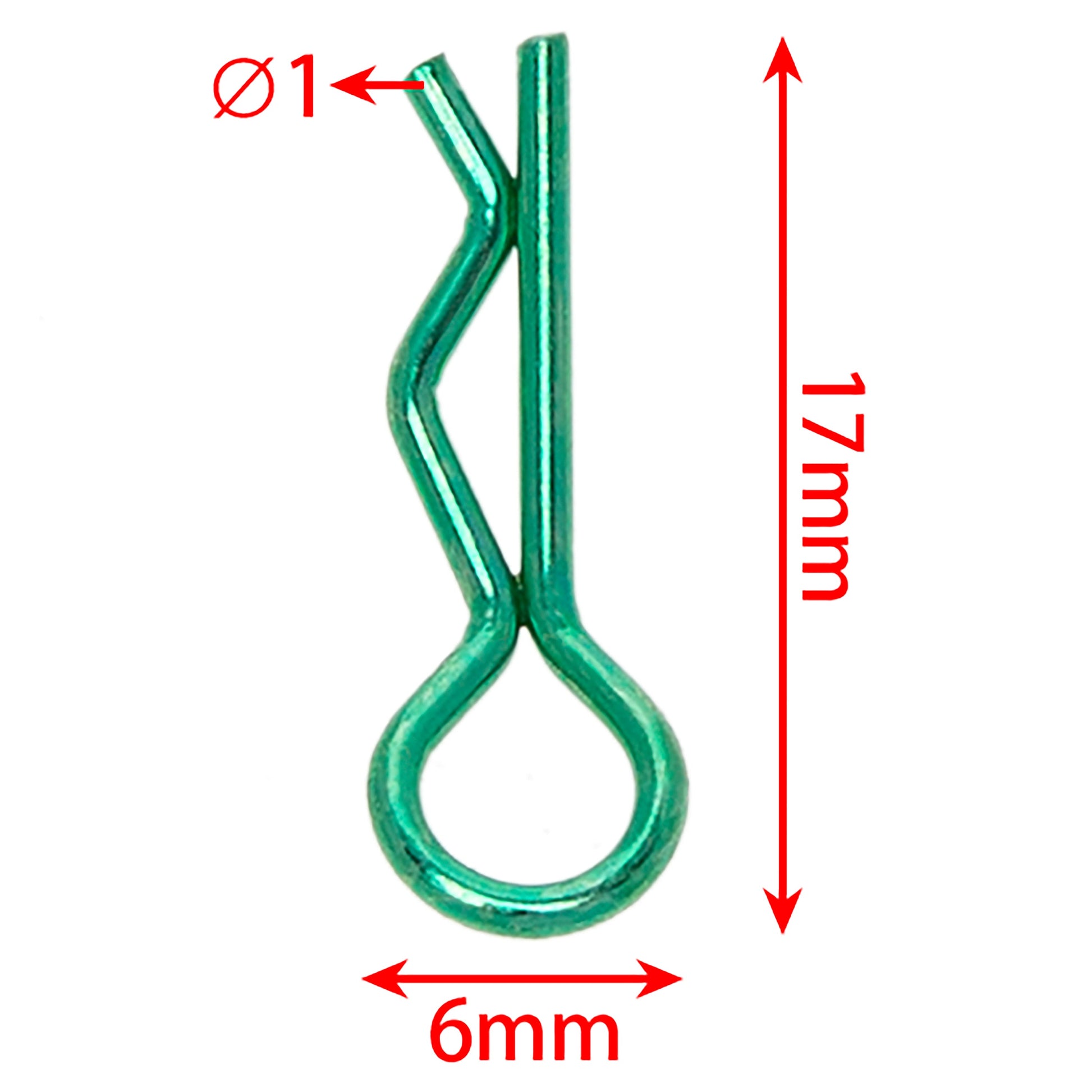 Green Aluminum R-Clips for 1/18 1/16 1/24 RC Model