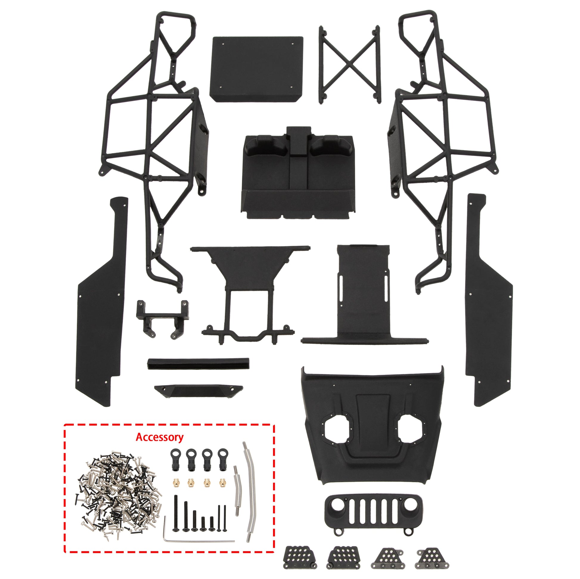 MEUS Racing 1/18 TRX4M MEX2 Black ripper Nylon