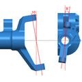 front portal axle knuckle degree