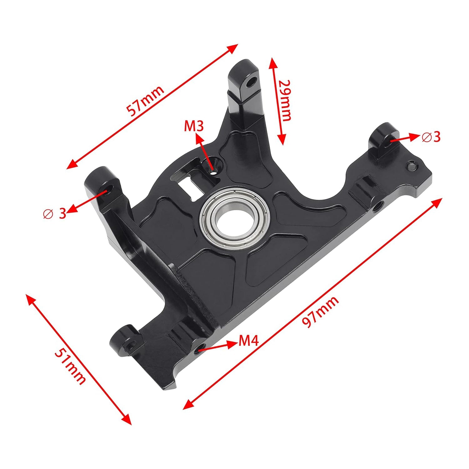 Aluminum Motor Mount size for Rustler 4x4 Slash LCG