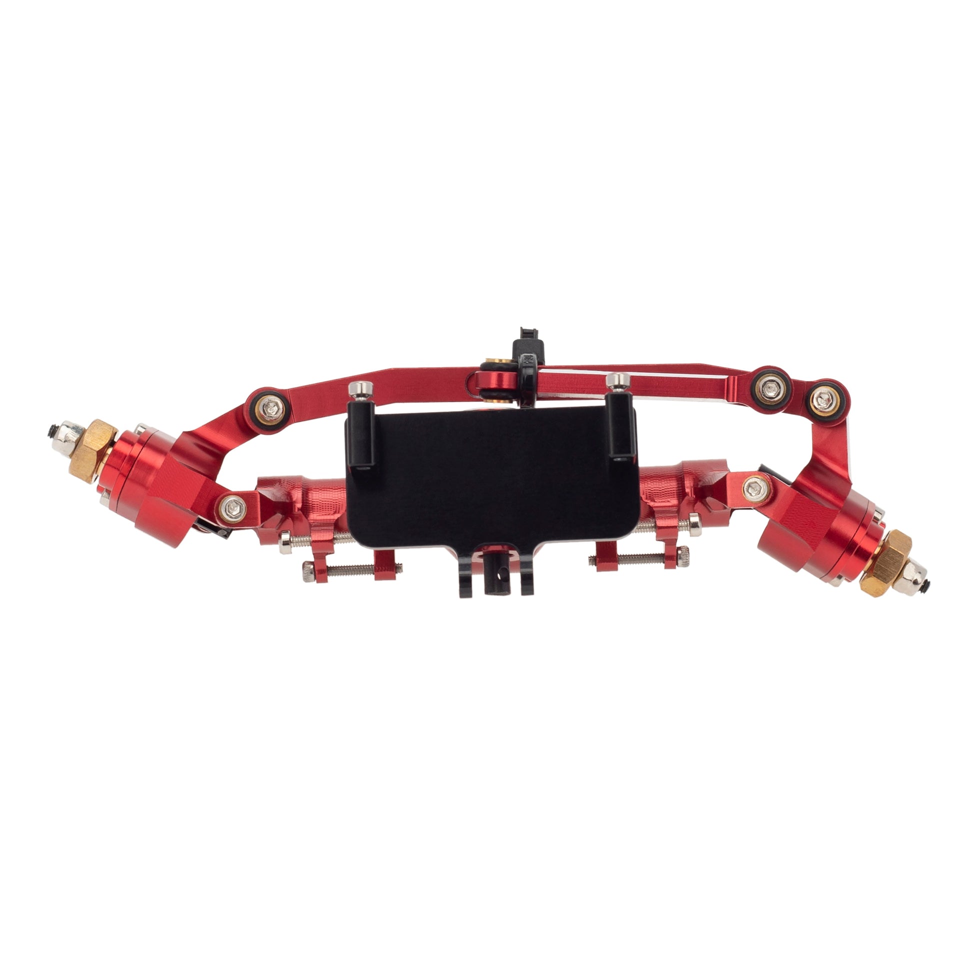 Red SCX24 Aluminum Alloy Front Portal Axle with servo mount