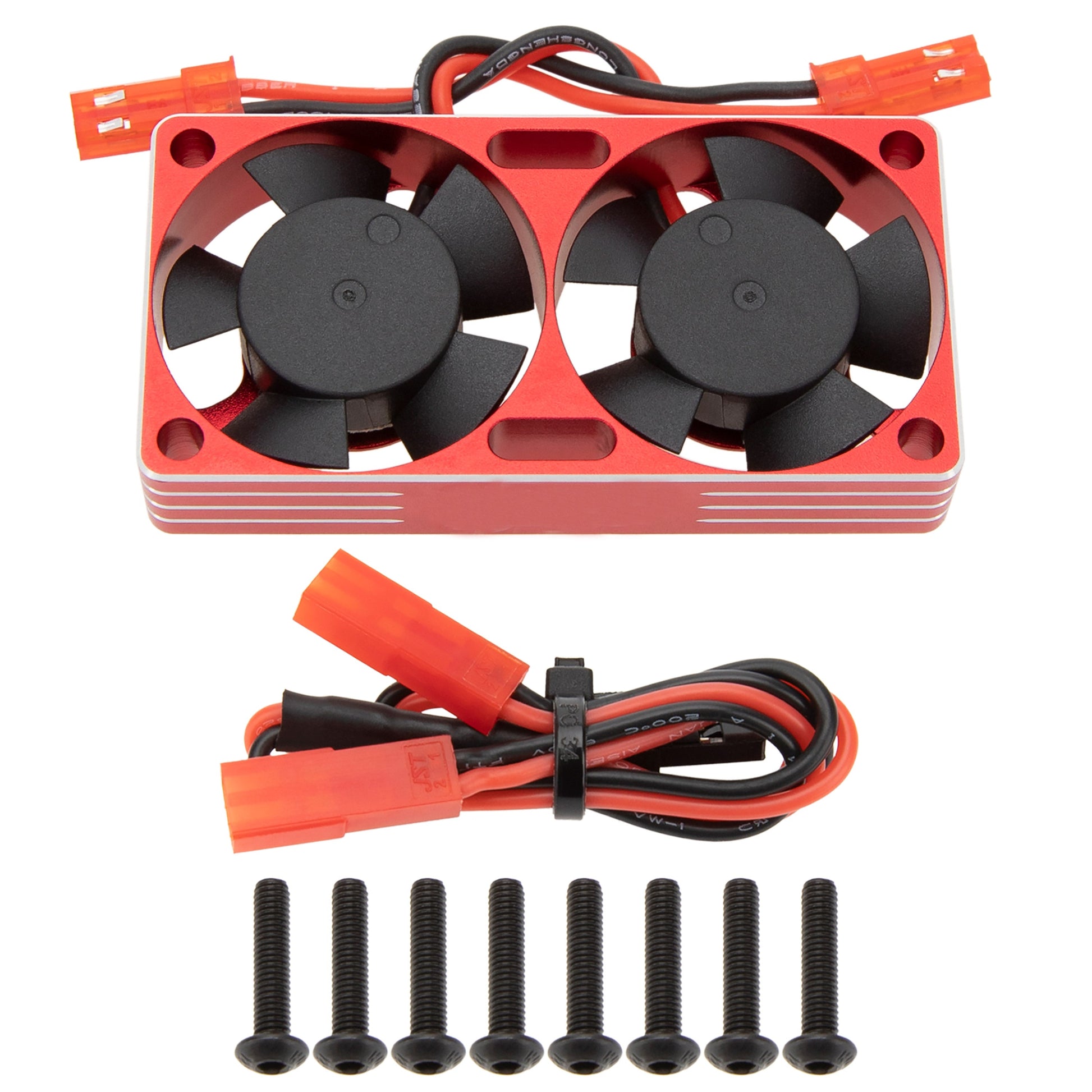 Red RC Motor Dual Cooling Fan Heatsink 25000 RPM