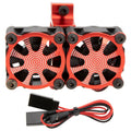 Red RC Motor Dual Cooling Fan Heatsink