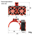 Red RC Motor Dual Cooling Fan Heatsink Size