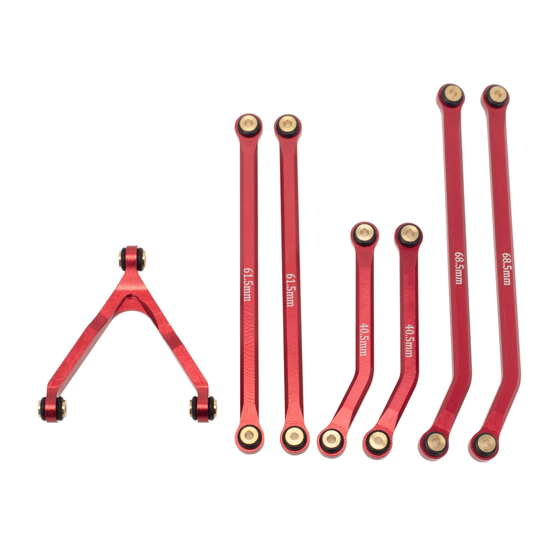 Red Chassis links for SCX24 Deadbolt & B-17 Betty