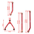 Red Chassis links size for SCX24 Deadbolt & B-17 Betty