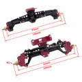 Red SCX24 Plastic Nylon Front & Rear Portal Axles Size